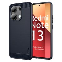 Xiaomi Redmi Note 13 4G Skal Borstad Kolfibertextur Blå